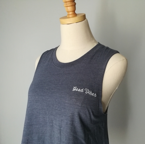 Spiritual Gangster Good Vibes Tank Top Blue